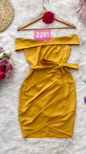 🎀MYDU SALE | MS 2281 Đầm Ôm Body – Thắt Eo Tôn Dáng Váy Xẻ Sang Trọng