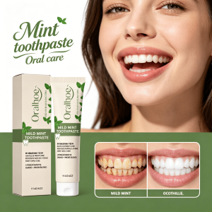 oralhoe | Mint Toothpaste—Nano-Hydroxyapatite Formula Removes Surface Stains and Freshens Breath For Daily Oral Care