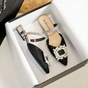 MIFEI | Ladies Fairy Style Buckle Heel Two-Way Sandals