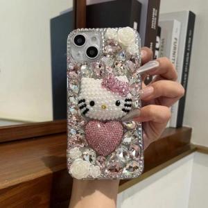 Luxury Phone Case For OPPO Reno 13pro Reno 12F Reno 11 Reno 10 Reno 9pro Diamond Kitty Mirror Cover for Reno 8T 5G Rhinestone
