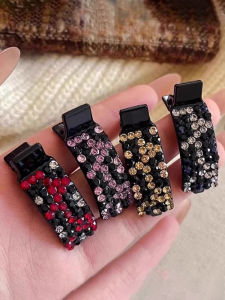 Colorful Crystal Duckbill Hair Clip Side Bangs Clamp 2025 New Luxury Crystal Hair Card Seamless Duckbill Clamp Hair Accessories