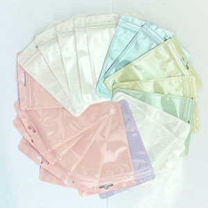 Macaron Color Zip Lock Bag Plastic Bag Thickened Storage Sealed Organization Packaging Bag Food Jewelry Storage Bags