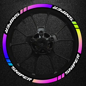 YAMAHA SNIPER Mags Reflective Stickers 17 Inch Motorcycle Wheel Hub Stripe Decal For Sniper 150 155 Waterproof Decoration Accessories