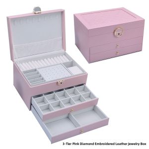 Large Capacity European Princess High End Watch Eyeglass Jewelry Ring Necklace Earring Storage Box Elegant Organizer Case