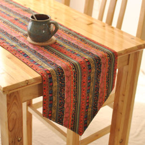 Southeast Asian Ethnic Style Neo-Classical Table Runner Modern Tablecloth Zen New Chinese Style Fabric Tea Table Buffet Bed Runner Cover Towel