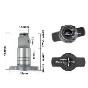 Electric Wrench Adapter Square Head Refitted Screwdriver Adapter T-type Shaft Multi-function Dual-purpose Power Repair Tool 1pc