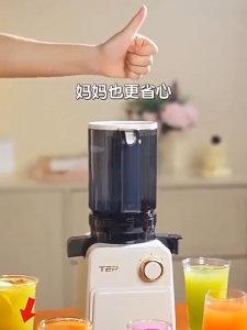 TER Slow Juicer New Fruit Juice Residue Separation Vegetable Juicer Household Fully Automatic Juice Slow Grinding 110mm Large Diameter
