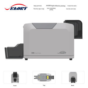 Seaory S26 Desktop Single-Sided PVC ID Card Printer Automatic Batch Card Entry nfc Business Plastic Photo Card Printer Printing IC Access Card Badge Student Employee Warranty Membership Nameplate Printed Card Making Cable Sign Denture