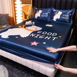 Rayon Fitted Sheet One-Piece Student Dormitory Single Pillowcase Three-Piece Set Summer Quilt Single Double Fitted Sheet Cool Feeling Icy