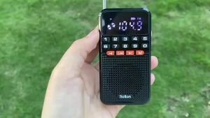 Mini Radio Portable Pocket AM FM Walkman Radios Bluetooth 5.0 Speaker TF Card Music Player with LED Flashlight For Home Soundbox