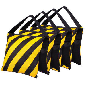 Black Yellow Heavy Duty Photography Sand Bag Weight Bag for Backdrop Support Stand Boom Arm Tripod