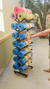 giá gỗ để thảm yoga kệ treo thảm Giá Đựng Thảm Tập Yoga Tiết Kiệm Không Gian Tiện Dụnggiá treo đồ tập đa năng