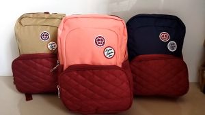 Tas Backpack Wanita Cantik Variasi Warna Tas Ransel Punggung Cewek Casual Trendy Free Raincoat COD