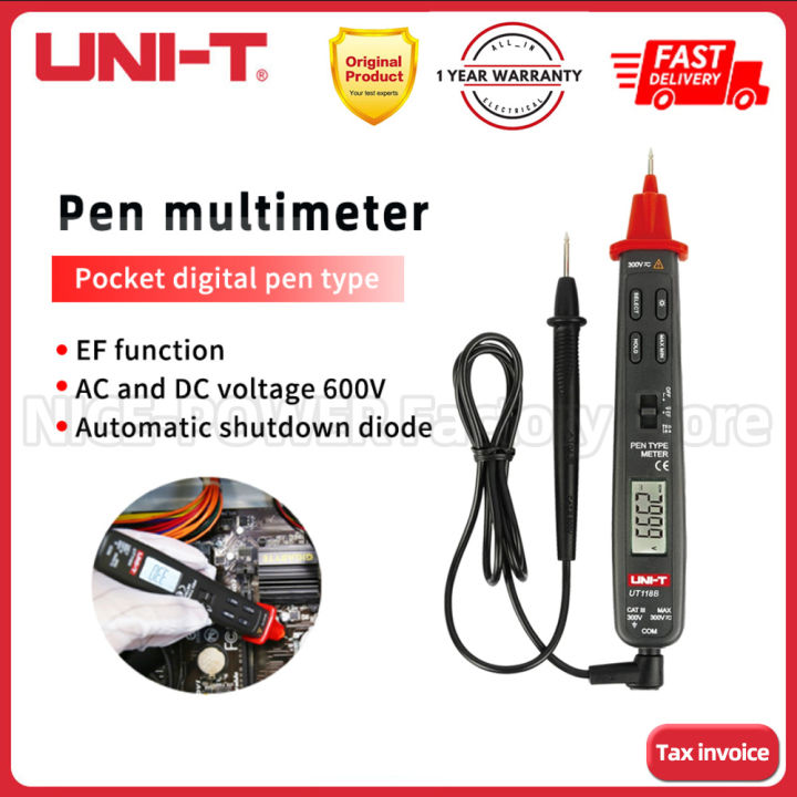 【Ready Stock】UNI-T UT118B Pen Stype Digital Multimeter 3000 Counts ...