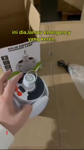 LUN Lampu LED Camping Lantern Solar USB 5 Modes Cool White