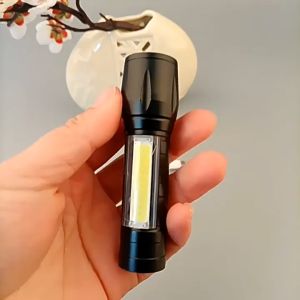 Senter Police Mini Zoom XPE 511S COB Led Zoom Super Terang Swat Police Light Recharge