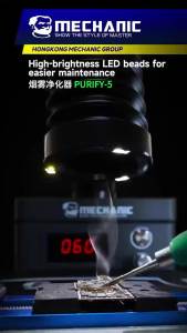 MECHANIC PURIFY-5 Smoke Purifier 62W with 3 Layer Filtration 360 Degree Hose for Soldering Laser Dispensing Fume Extraction Tool