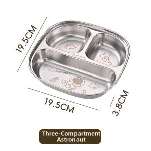 DEMING | Stainless Steel Suction Partition Plate for Baby