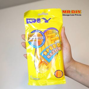 [แพ็ก 4 ห่อ] มิสเตอร์. ดี.ไอ.วาย มีดสำหรับโกนหนวดแบบ 2 ใบมีด ขนาด 10 ซม. (5 ชิ้น/แพ็ก)