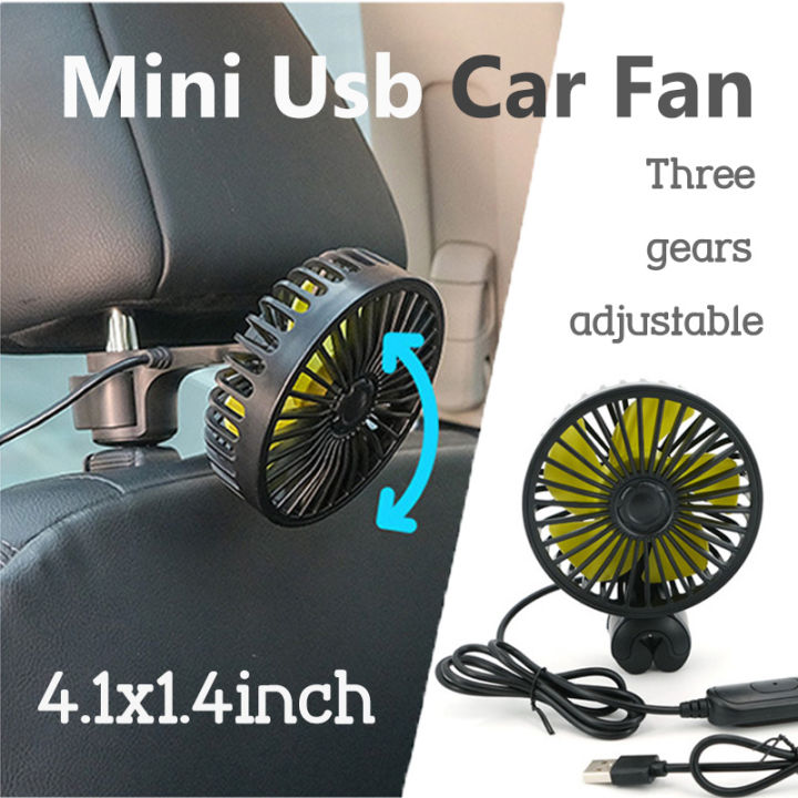 Mini USB Car Hook Back Seat Headrest Fan with Cooling Fan Car Fan ...