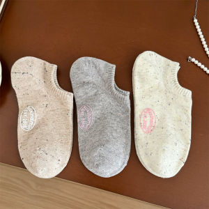 Colorful Dot Cotton Boat Socks Womens Pure Cotton Non-Slip Summer Thin Invisible Short Socks Breathable Moisture Wicking