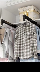 PRADO MALAYSIA Pull Out Sliding Hanger Top Mounted Slide Rail Clothes Pants Organizer Pull-out Wardrobe Hanging Hanger Penyangkut Baju Almari