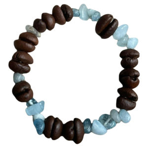 Handmade เกลือทะเลชีสกาแฟ Bean สร้อยข้อมือหินธรรมชาติลูกปัด Hand CHAIN Original Super Fairy ลูกปัดเครื่องประดับอุปกรณ์เสริมแฟชั่น