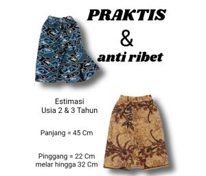 Sarung Anak Instan Praktis tidak ribet | Sarung Celana Katun Batik Premium | Sarung Anak Usia 2 3 tahun