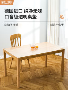 ผ้าคลุมโต๊ะอาหารแบบป้องกันน้ำมัน PVC ใส ไม่เปลี่ยนสี ไม่ต้องซัก ป้องกันการซึมผ่านของน้ำมัน สำหรับโต๊ะกาแฟและโต๊ะกระจก แผ่นรองพื้นแบบยืดหยุ่น