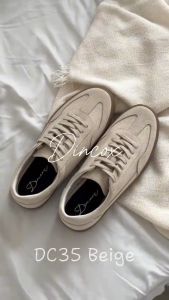 Giày Sneaker Vải Canvas Nam Nữ DC35 Beige DINCOX