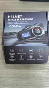 Q58 Max Bluetooth 5.0 Helm Sepeda Motor Headset Sepeda Motor Earphone Nirkabel Dengan Mikrofon Untuk IPhone IPad Android LCD Display