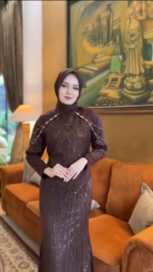 Gamis Hitam Brokat Terbaru Luvita Dres BC Velvet Mix Brukat Aplikasi Swaroski S M L XL XXL 3XL Dress Kondangan Wanita Elegan Jumbo Baju Muslim Remaja Model Kekinian Ootd Hijab Seragaman Bridesmaid Warna Burgundy Mahogany Navy Mocca
