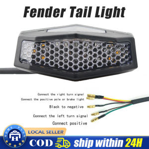 Motorcycle Rear Lights LED Running License Plate Lamp Stop Signal Brake Bulb 12V Taillight Red Amber Universal Parts