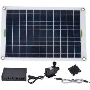 【New Arrival】 Brushless Solar Water Pump Kit 50W Solar Panel Powerful Solar Water Pump for Sun Powered Fountain Fish Pond Garden Decor