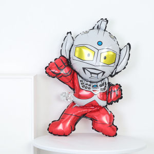 Ultraman Theme Birthday Scene Decoration Boys Birthday Background Wall Decor Balloons Cero Mask Photo Props Aluminum Foil Balloons