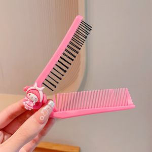 Portable Folding Comb for Girls Childrens Hairbrush Anti-static Cute Baby Hair Comb Non-damaging Hair Care Accessories