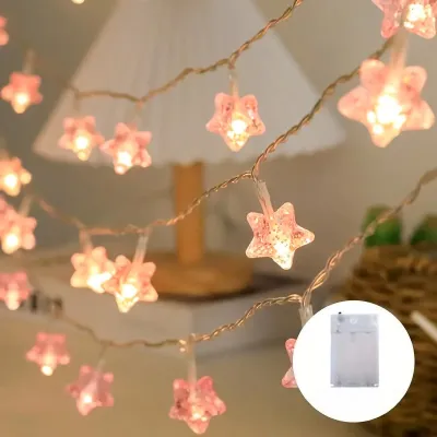 Đèn LED Chạy Bằng Pin Hình Ngôi Sao Đèn Nháy Trang Trí Giáng Sinh Đám Cưới Ngoài Trời Sân Vườn Nhà Cửa