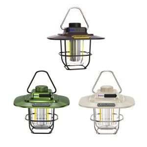 LED Camping Light Vintage Portable Hanging Tent Light Stepless Dimming Waterproof IPX4 Rechargeable for Outdoors for Hiking Camp for Home