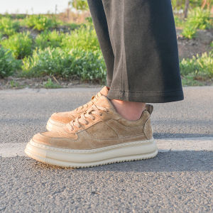 Vintage Breathable Thick Sole Suede Leather Shoes