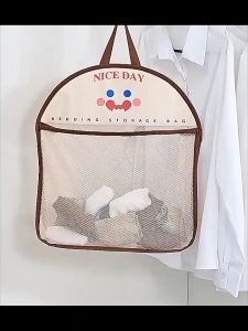 Underwear Socks Hanging Storage Bag Storage Organizer Large Capacity Behind the Door Storage Bag Door Rear Breathable Mesh Bag Foldable Wall Shelf