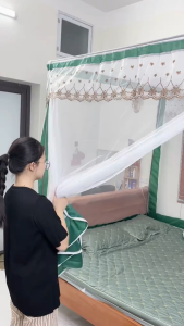 Màn khung không khoan tường cao cấp chống muỗi hiệu quả lắp đặt dễ dàng phù hợp mọi loại giường