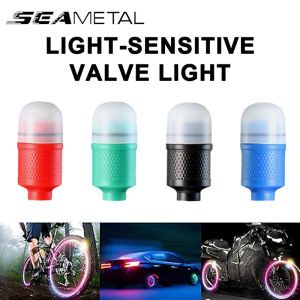 Colorful Car Wheel Tire Valve Caps LED Light Sensing Vibration Tire Valve Light Motorcycles Bicycles Car Lantern Spokes Hub Tyre Lamp Decoration Wheel