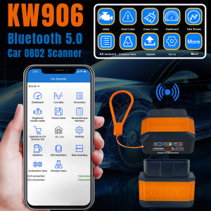 KONNWEI KW906 ELM327 V1.5 PIC18F25K80 OBD2 Scanners Bluetooth 5.2 For Android/IOS Car Scanner Code Reader Diagnostic Tool