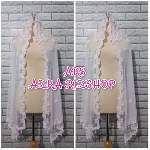 slendang akad nikah mutiara selendang mutiara putih slendang murah