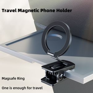 Portable Phone Holder for Magsafe Universal Multifunction Travel Phone Mount Travel Must Haves Handsfree Foldable Phone Stand for Car Flying Table Outdoor Accessories