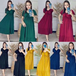 dress smoke korean style //dress bahan rayon terbaru //dress kekinian viral