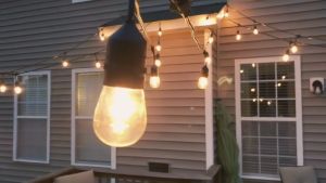 ชุดสายไฟห้อยระย้า ขั้วE27หลอด LED 3 วัตต์สายไฟ+หลอดไฟLEDยาว 5 -100 เมตร ขั้วกันน้ำ ครบชุดพร้อมใช้งานสินค้าพร้อมส่ง