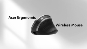 Acer Ergonomic Wireless Mouse Adjustable DPI Vertical Mouse 1000/1200/1600 with 6 Buttons Rechargeable Ergo Mouse with 2.4GHz USB Receiver for Computers Laptops PCs iMacs