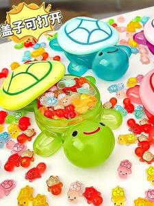 Giant Bucky Glow-in-the-dark Mini Turtle Storage Box 17cm Super Large Turtle Great-grandpa Mini Blind Bag Match Game Toy Display