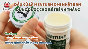 DẦU CÙ LÀ MENTURN OMI NHẬT BẢN (LỌ 85GR - ẤM NÓNG DỊU NHẸ